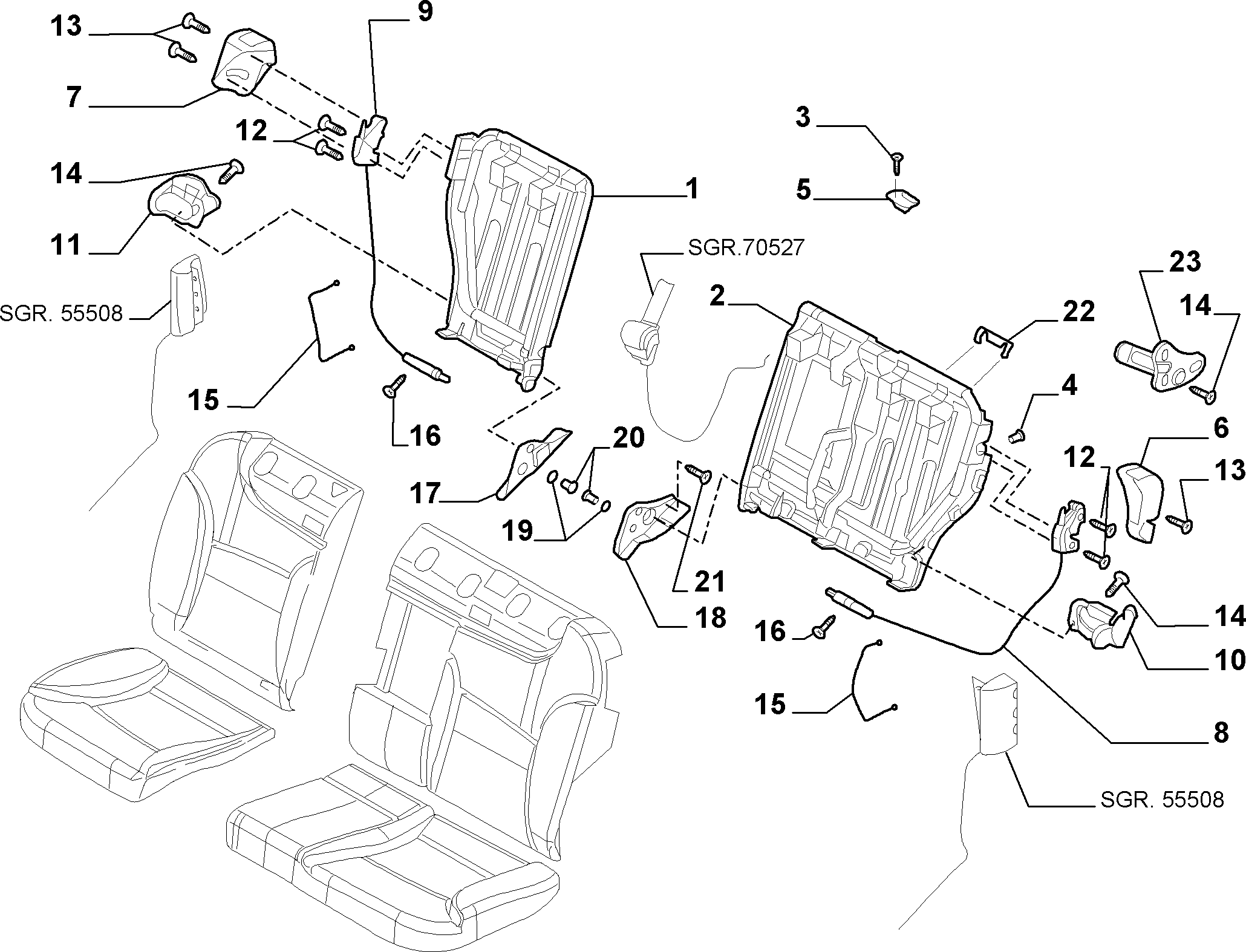 70613/02 REAR SEAT
