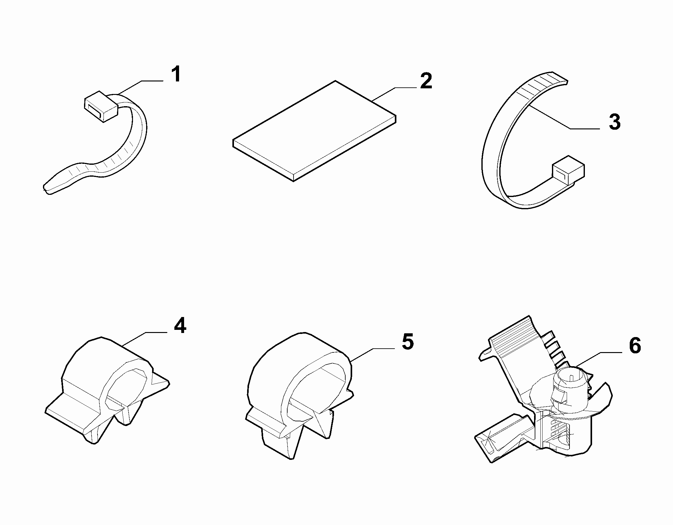 55527-030 PASSENGER COMPARTMENT AND REAR CABLE SET FASTENERS