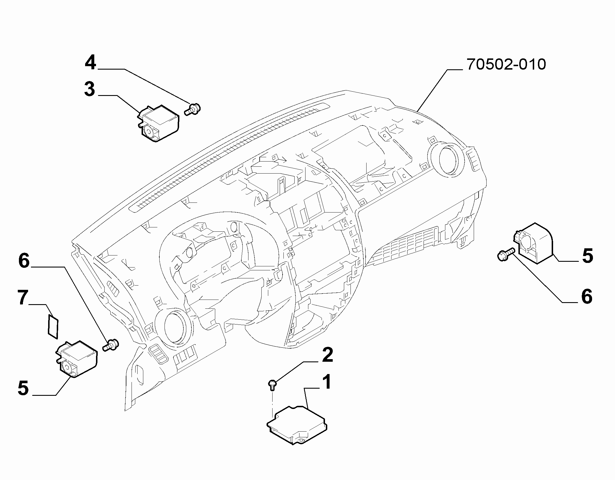 55508-070 REMOTE CONTROL AIRBAG SENSOR