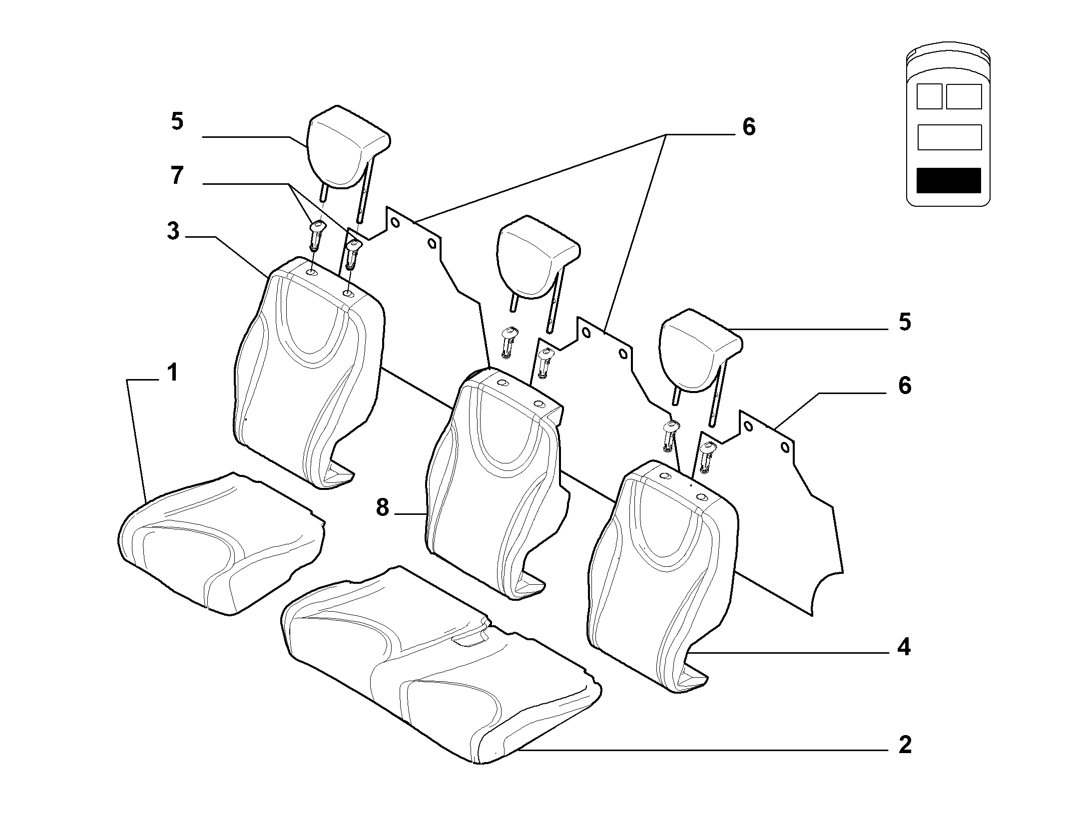 70615/01 REAR SEAT LINING