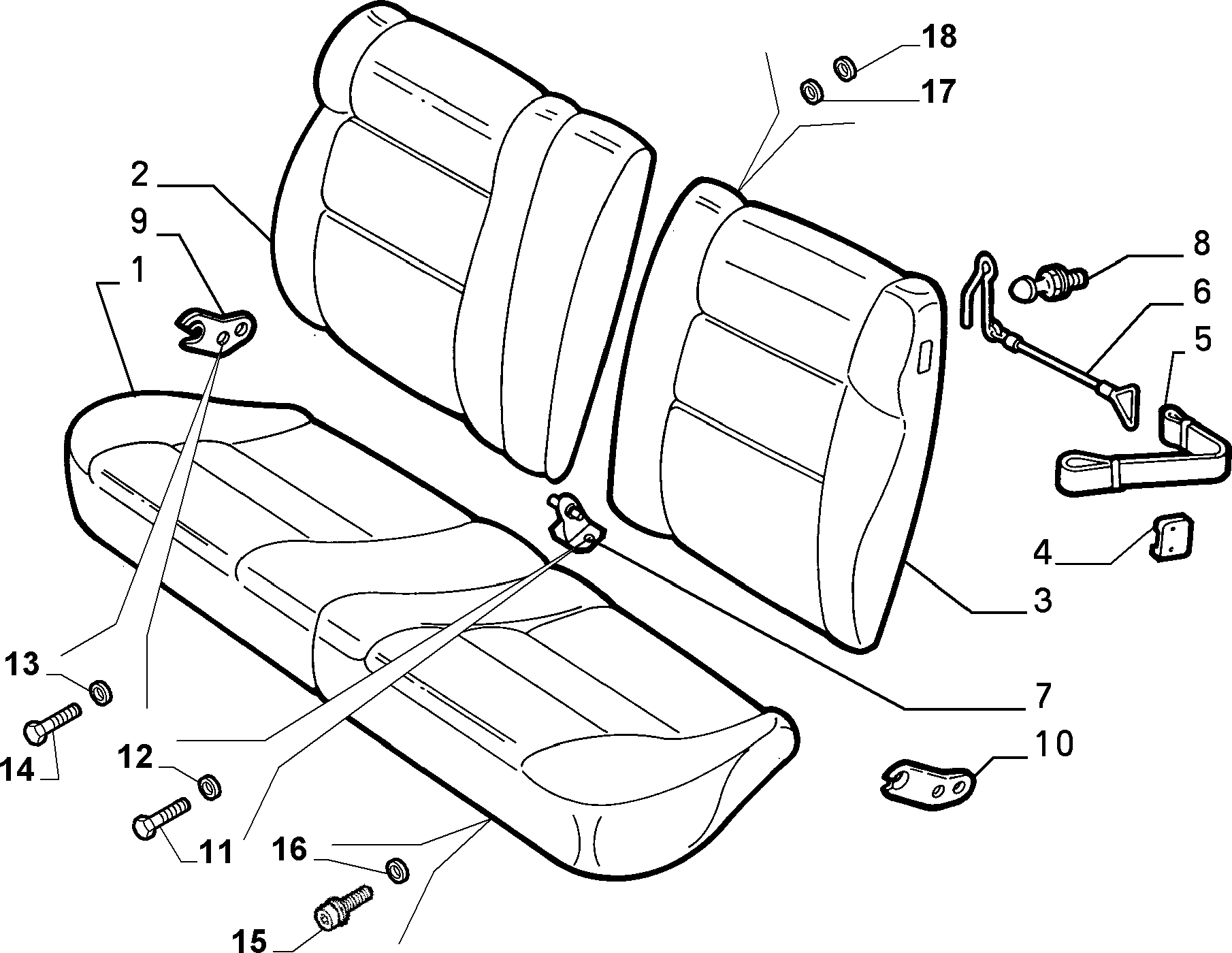 70613/00 REAR SEAT