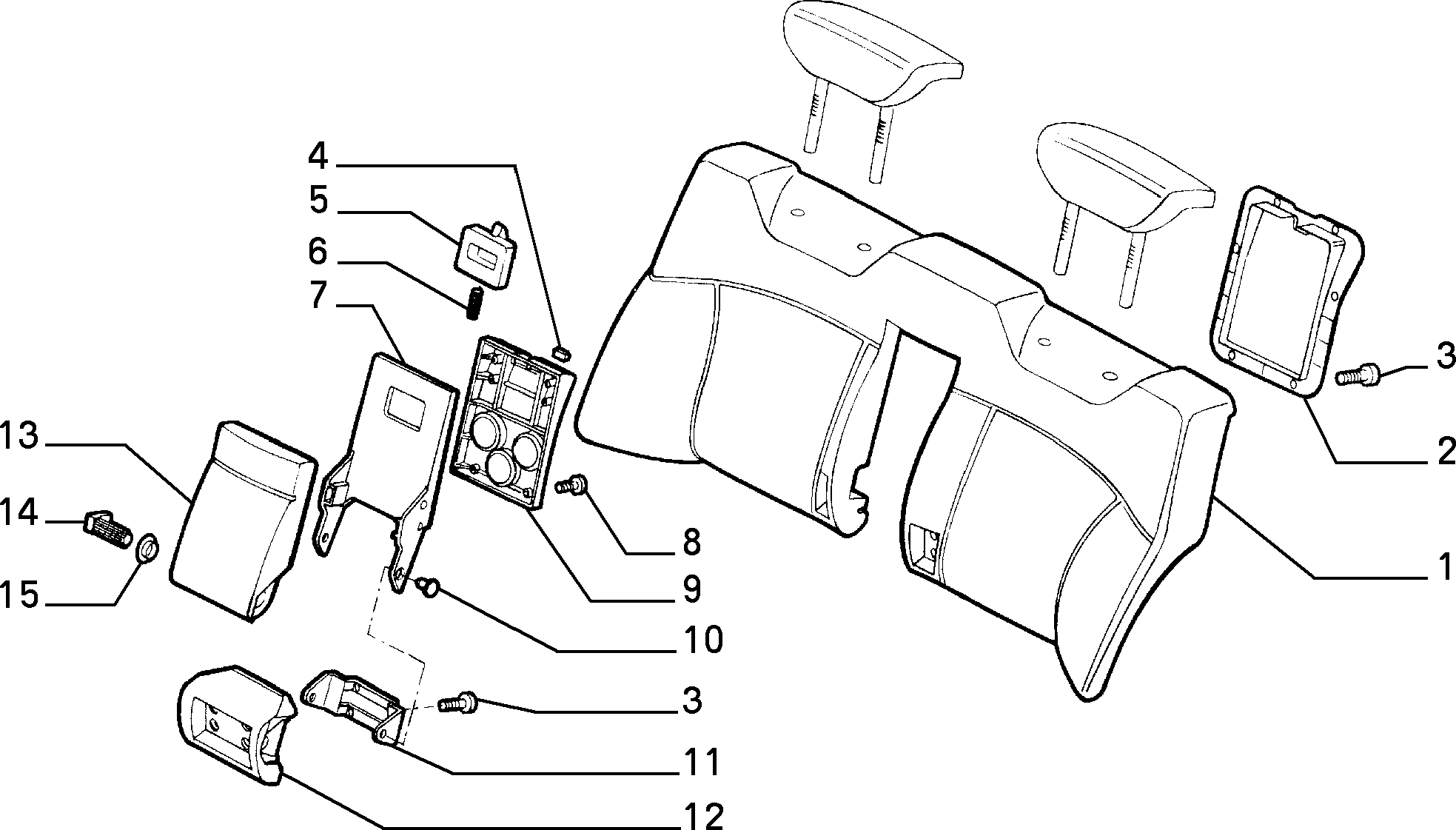 70613/01 REAR SEAT