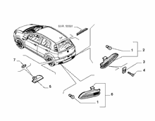 55401-040 REVERSE FOG TAIL LAMP