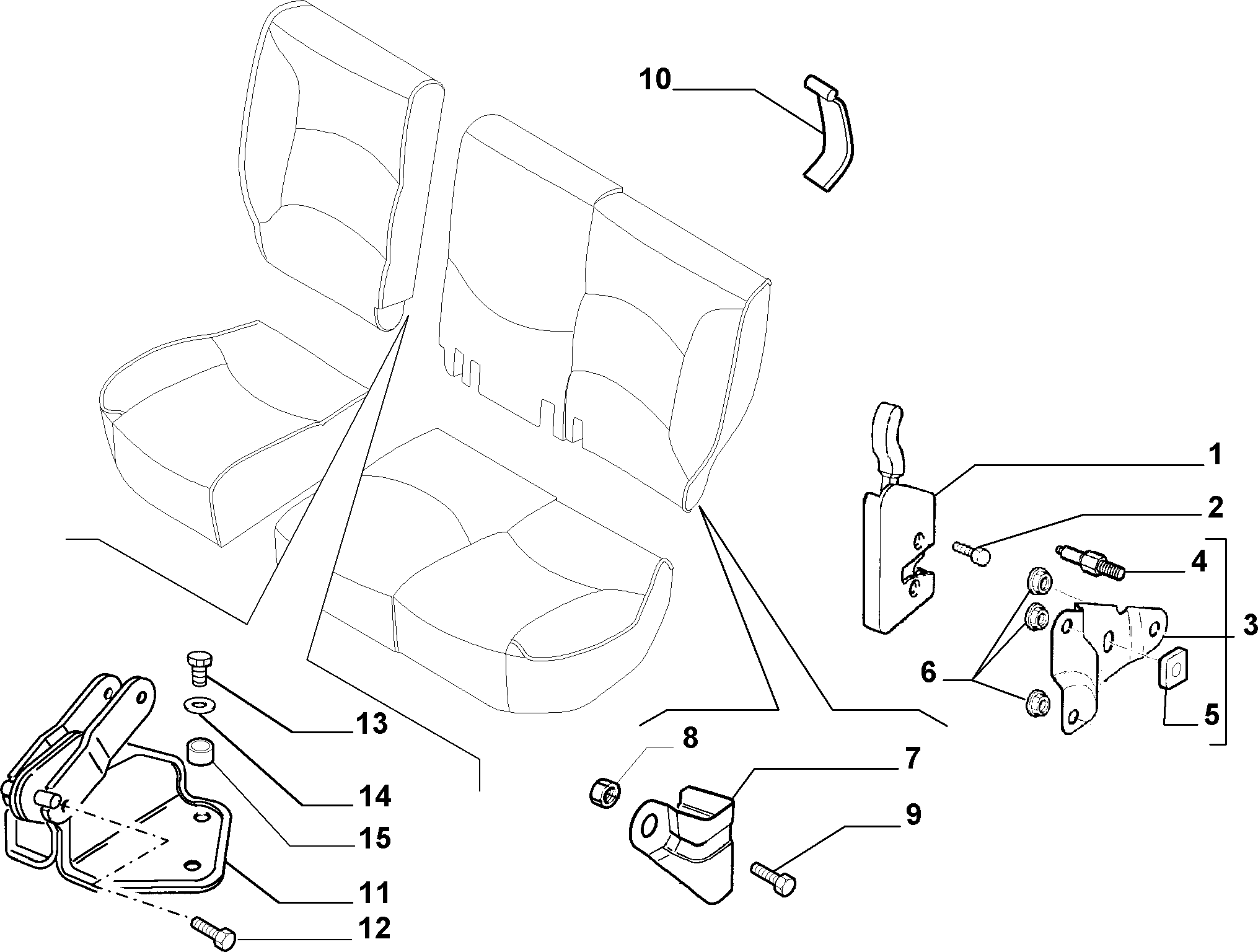 70613/02 REAR SEAT