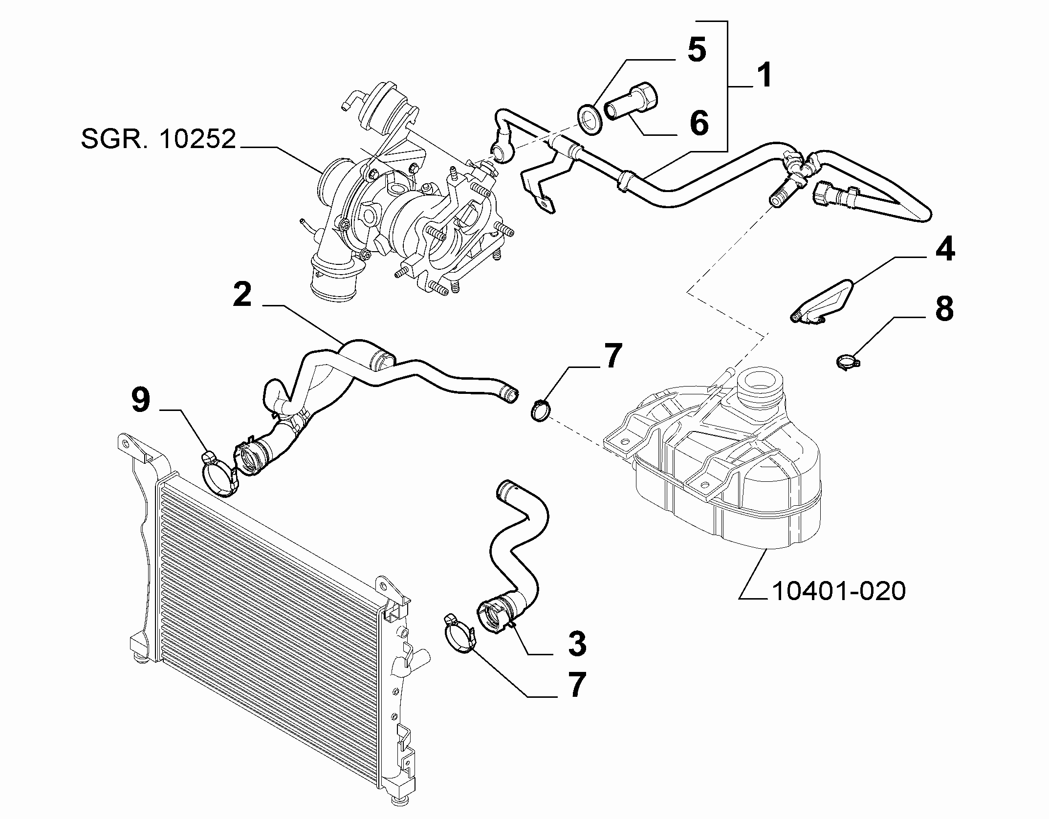 10401-030 RADIATOR PIPING