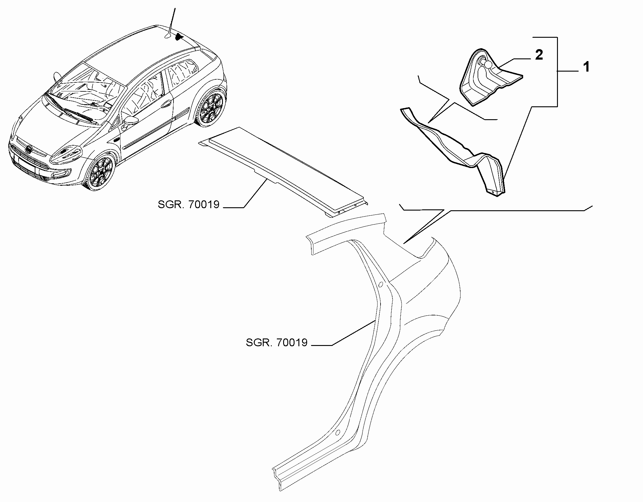 70020-020 SEAT HANDLE LIGHT