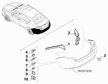 70727-020 REAR BUMPER CLAMPS