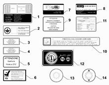70750-010 ПРЕДУПР. ТАБЛИЧКИ И ИНСТРУКЦИИ 