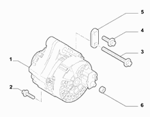 55301-010 ALTERNATOR AND MOUNTING