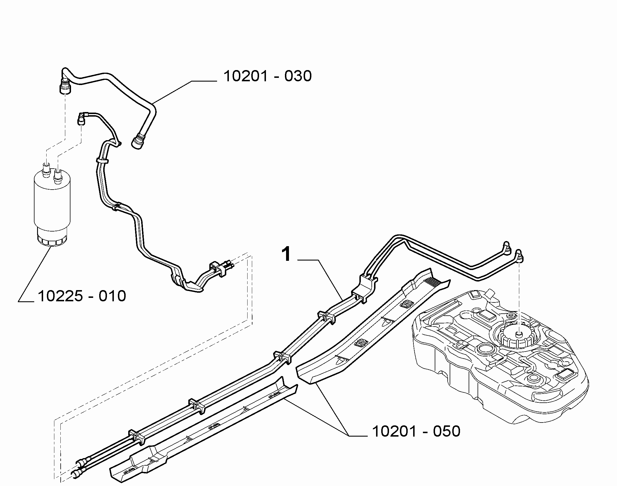 10201-020 UNDERSIDE FUEL PIPES