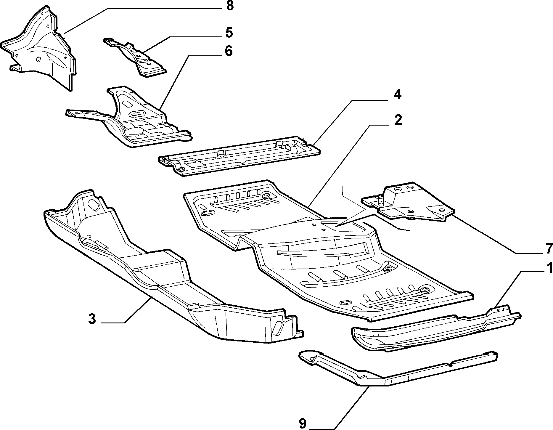 70006-010 CENTRAL FLOOR PANEL