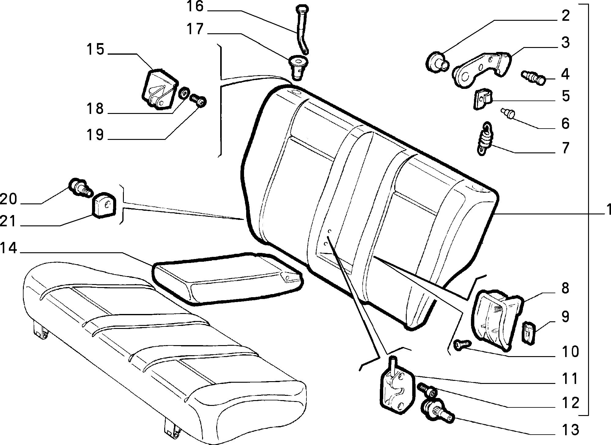 70613/01 REAR SEAT