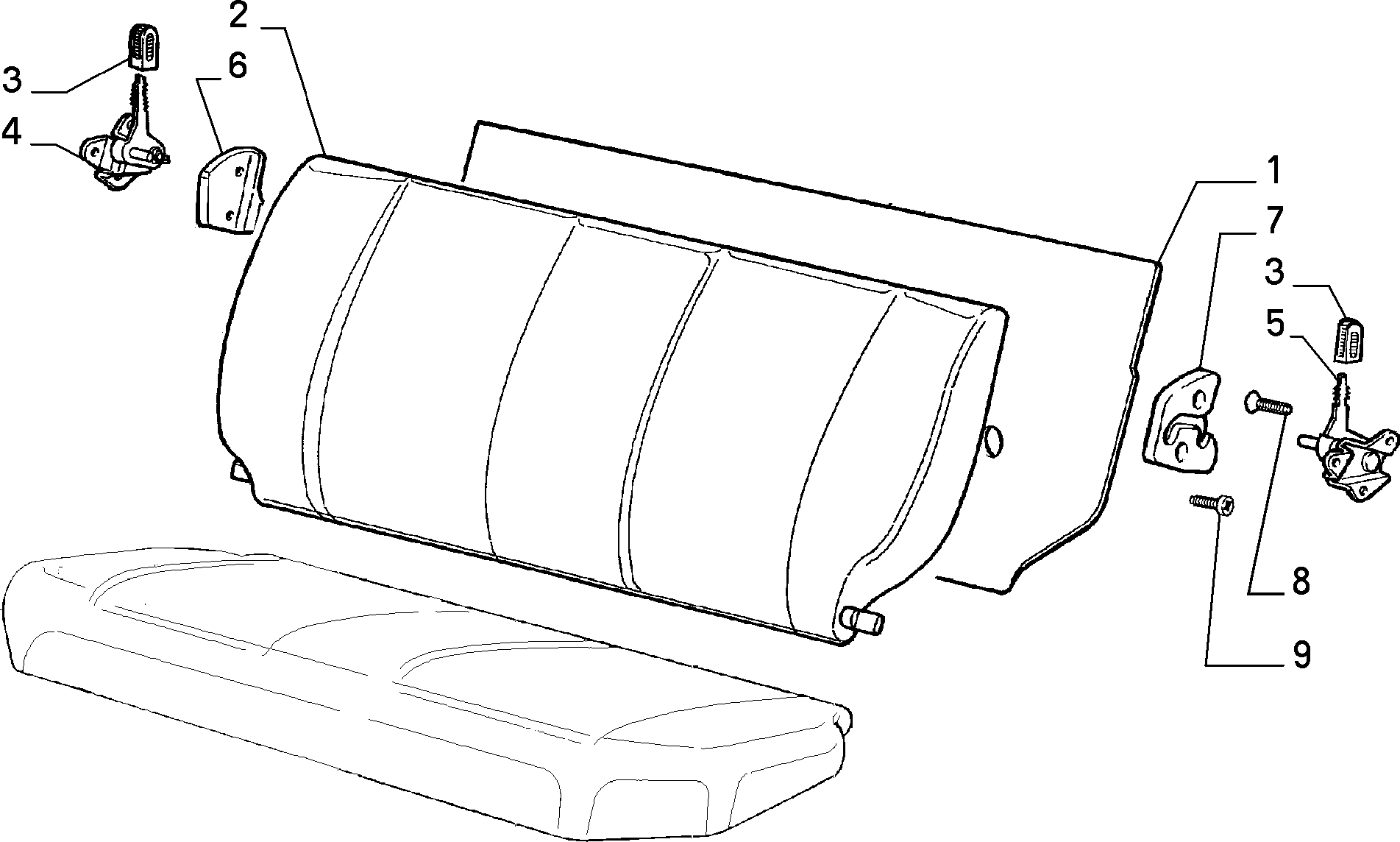 70613/00 REAR SEAT 