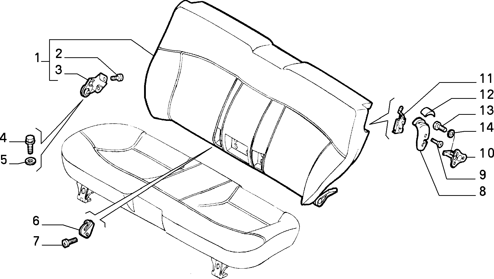 70613/01 REAR SEAT