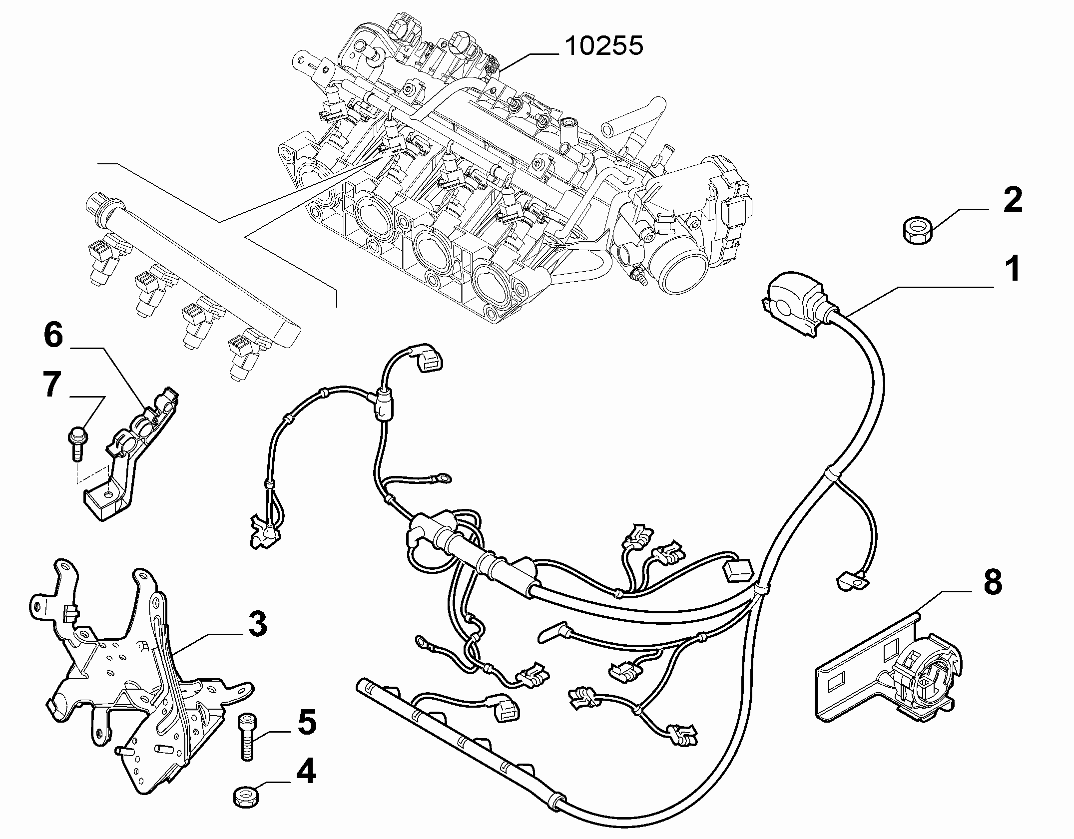 10226-040 ENGINE HARNESS AND SUPPORTS