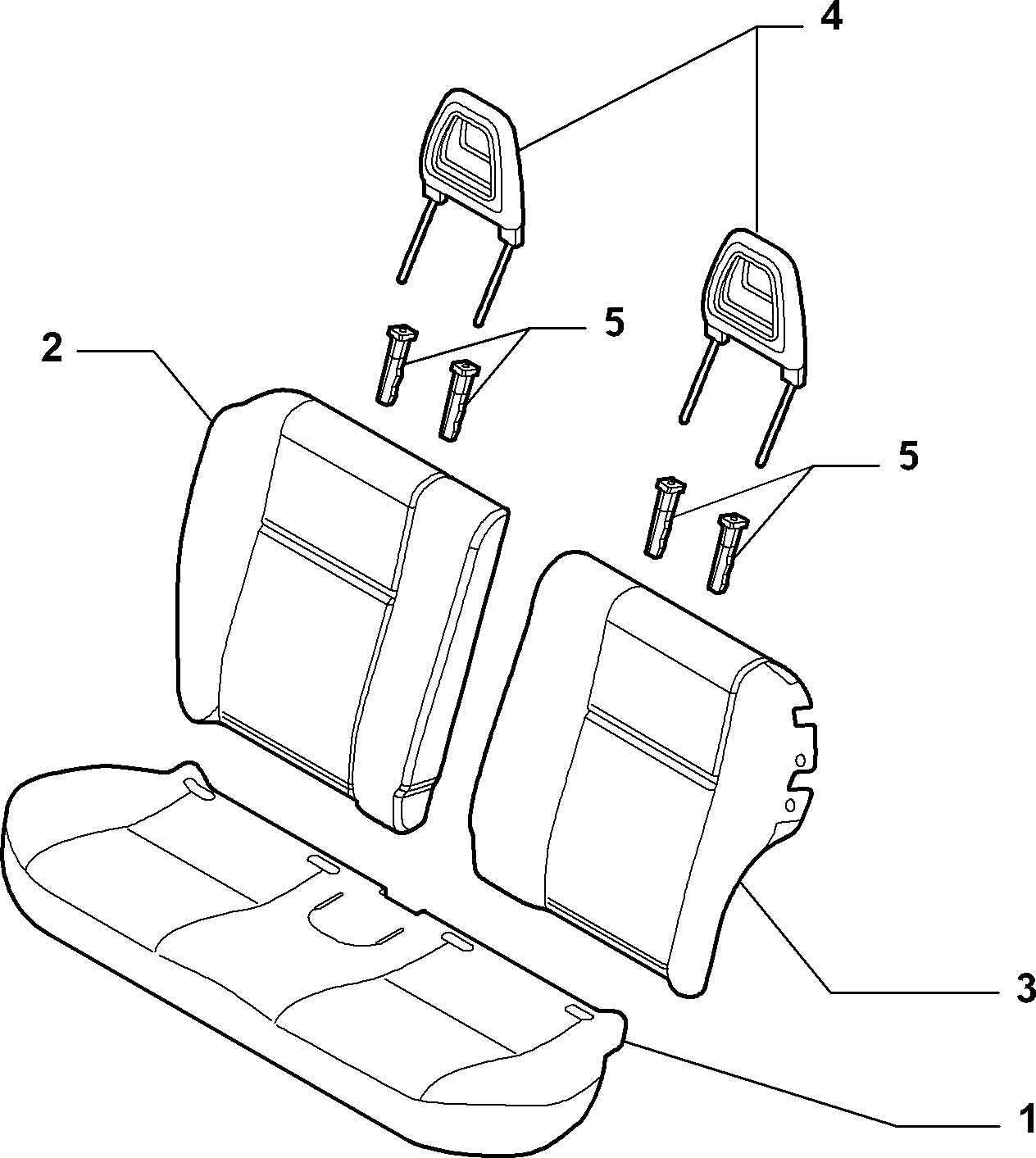70615/13 REAR SEAT LINING
