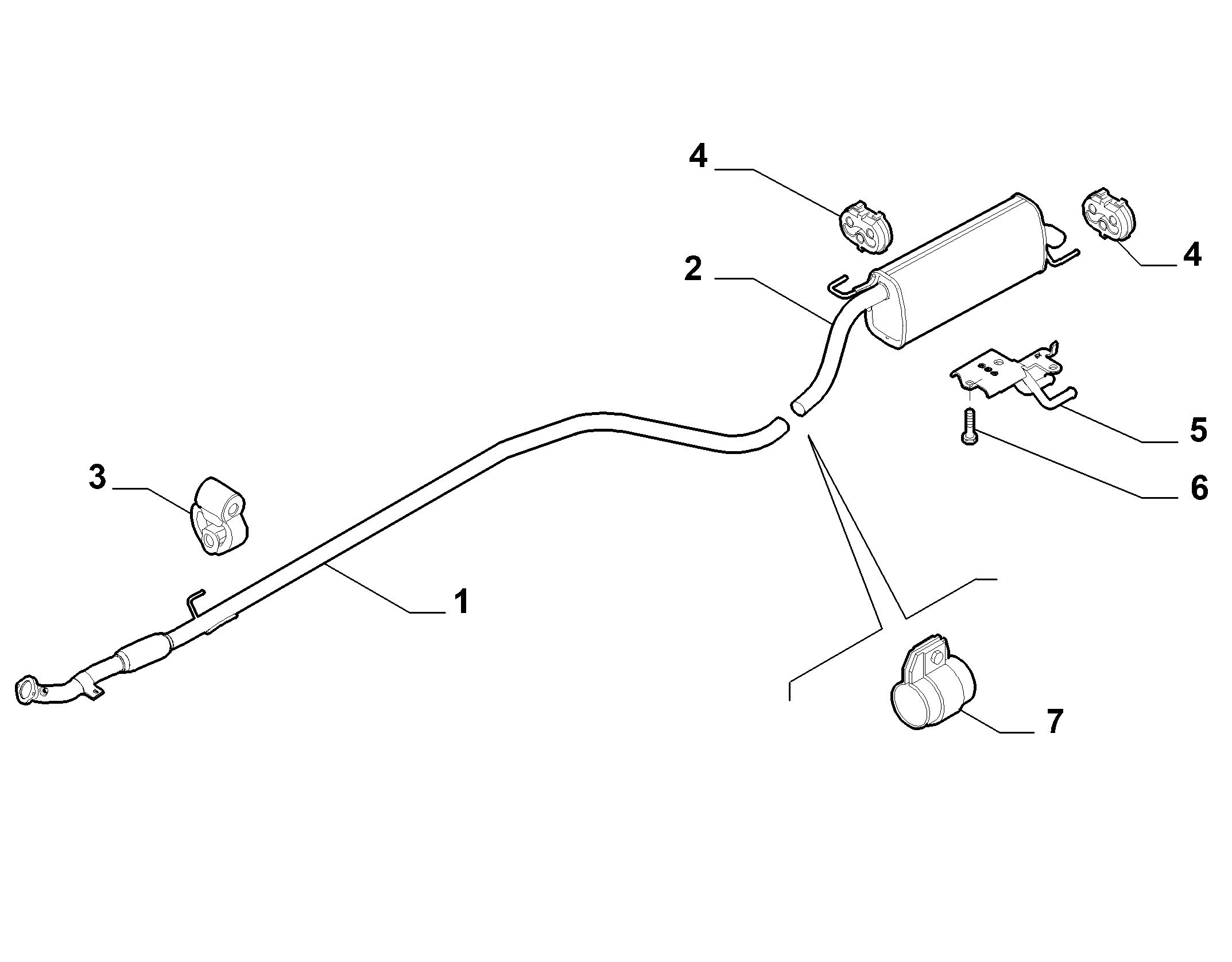 10258-030 REAR AND CENTRAL PIPES