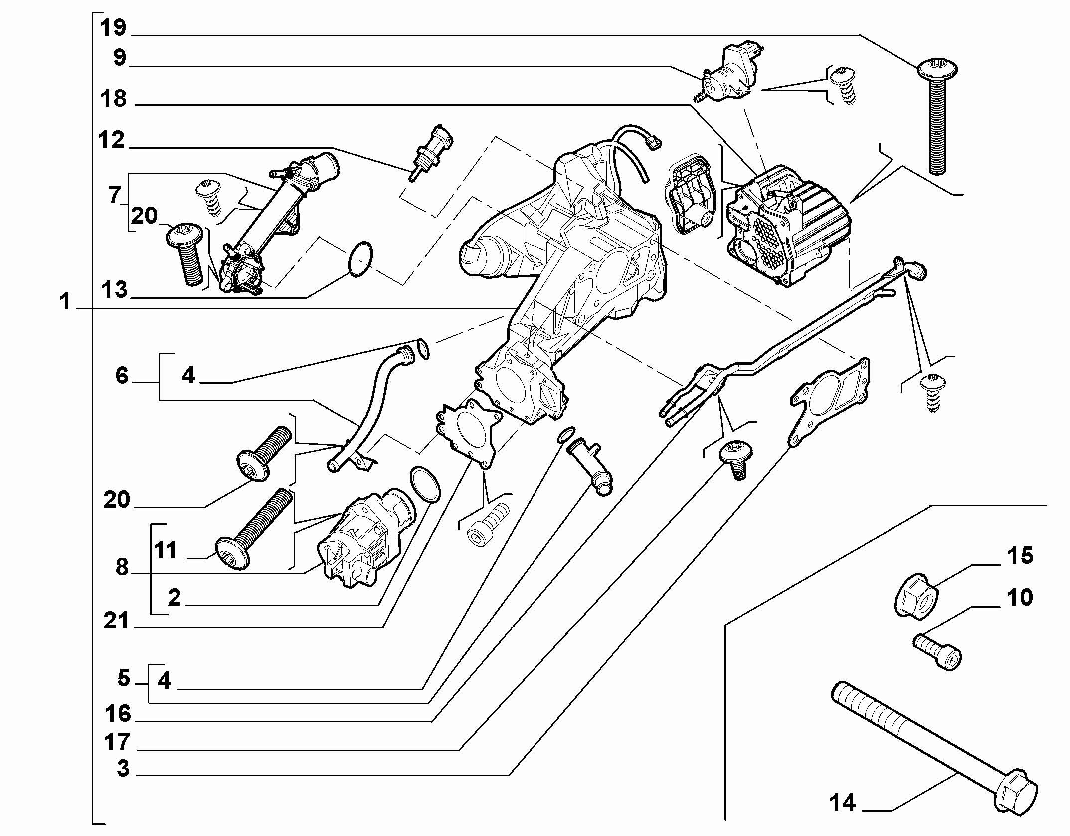 10259-010 OIL COOLER AND EGR VALVE
