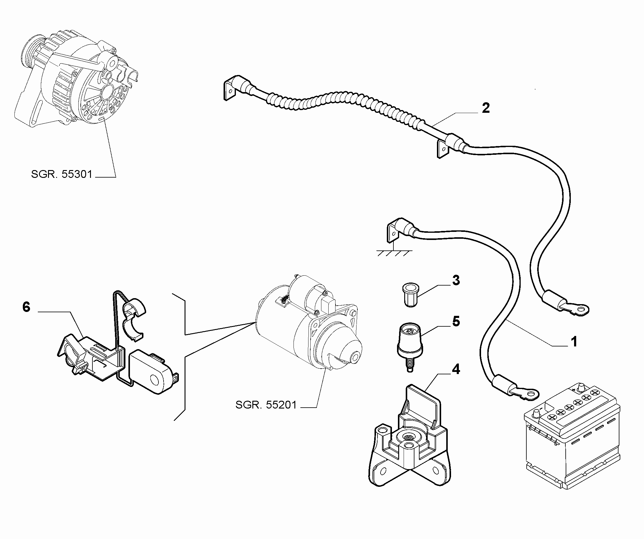 55300-040 BATTERY HARNESS