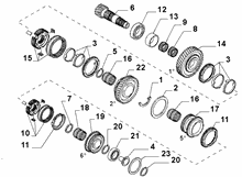 21215-032 LOWER SECONDARY SHAFT AND GEAR LEAD