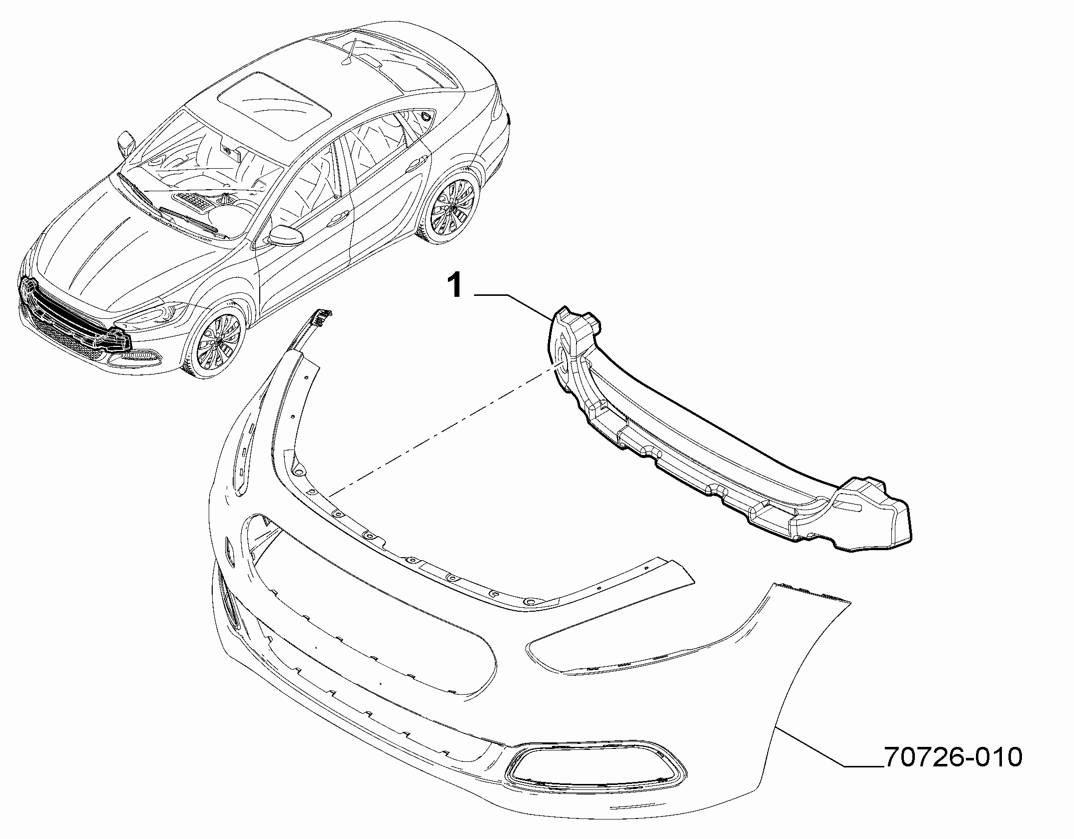 70726-030 FRONT BUMPER THRUST