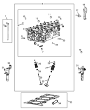10101-020 CYLINDER HEAD AND GASKETS
