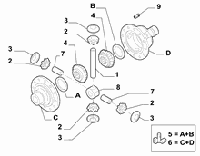 21220-020 CROWN WHEEL AND HALF CRANKSHAFT