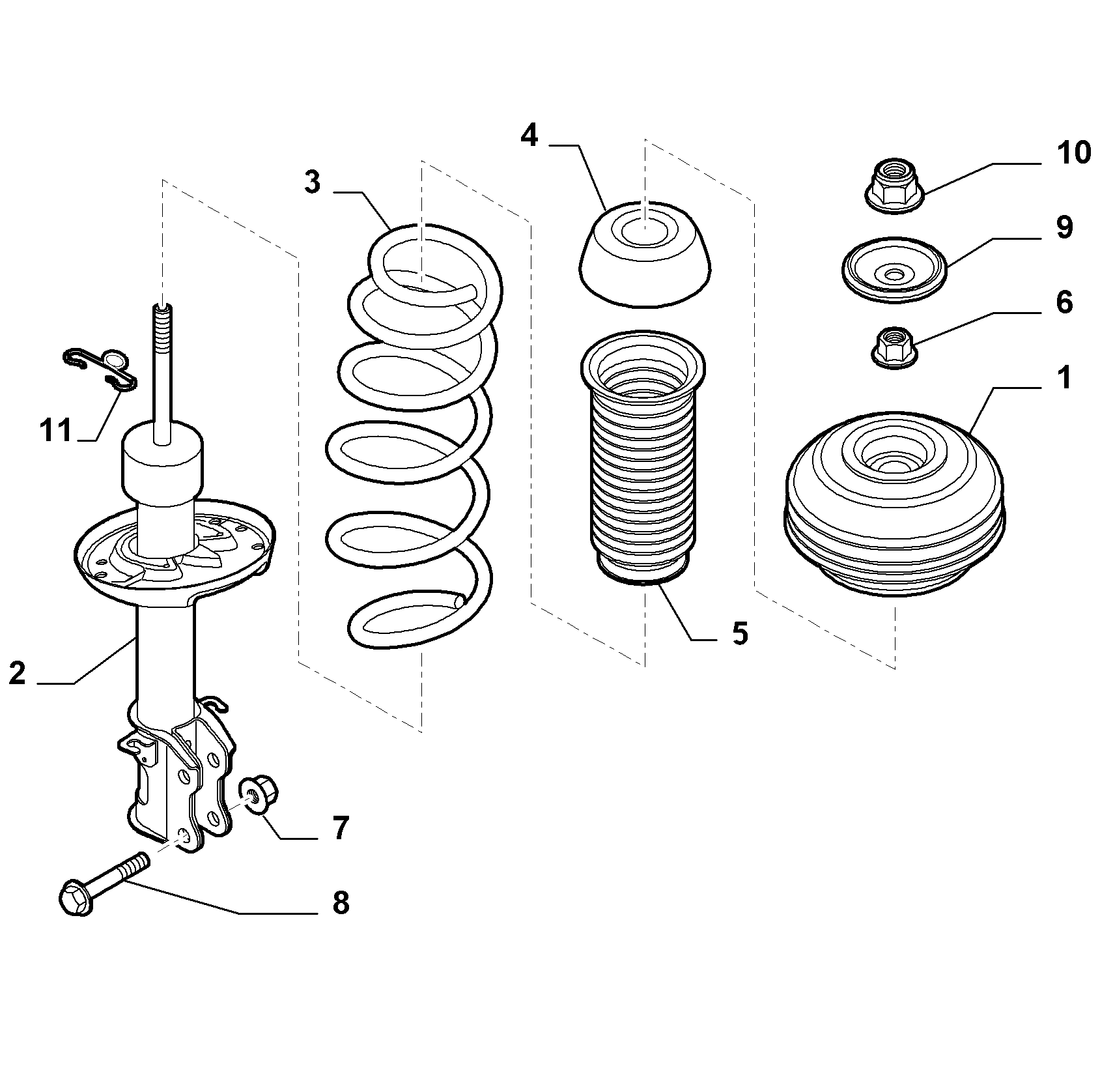 44301-020 SHOCK ABSORBERS AND LEAF SPRINGS