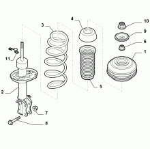 44301-020 SHOCK ABSORBERS AND LEAF SPRINGS