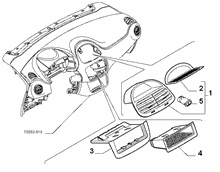 70502-020 DASHBOARD INSTRUMENT HOLDER DIALS
