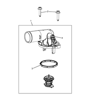 10402-020 THERMOSTAT AND WATER PIPES