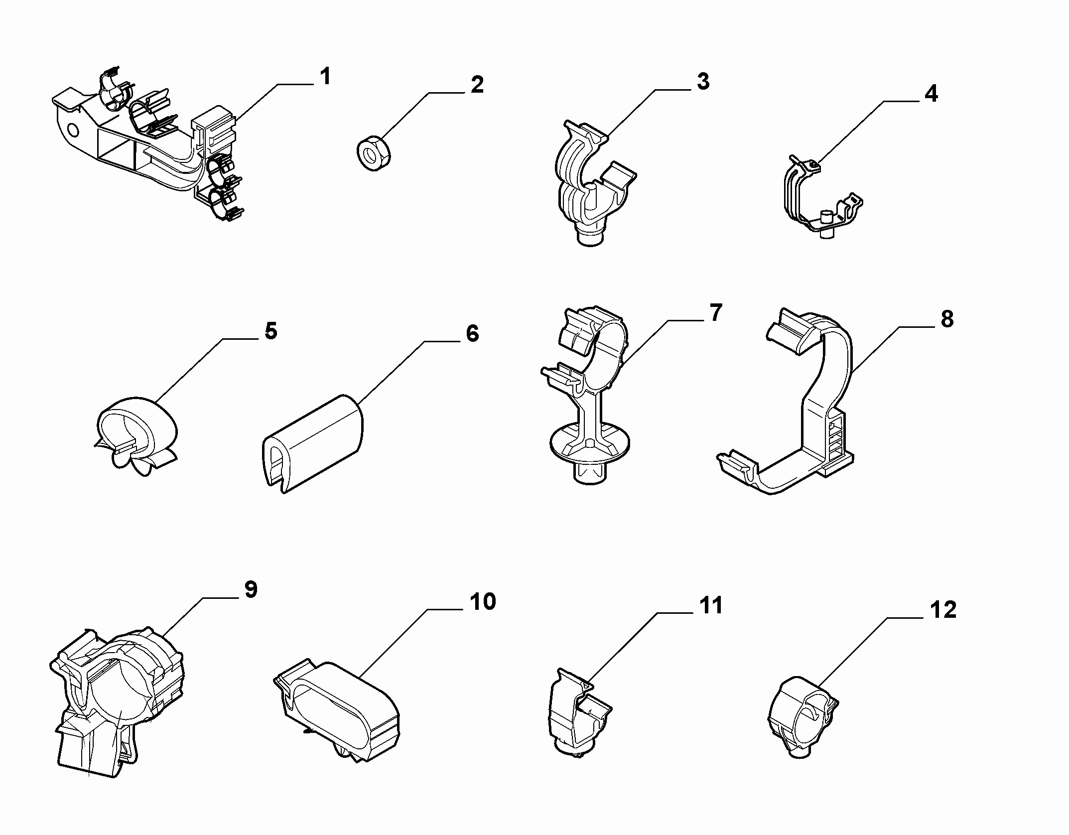 55527-010 CABLE SET FIXINGS