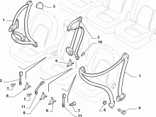 70527-020 REAR SEAT BELTS