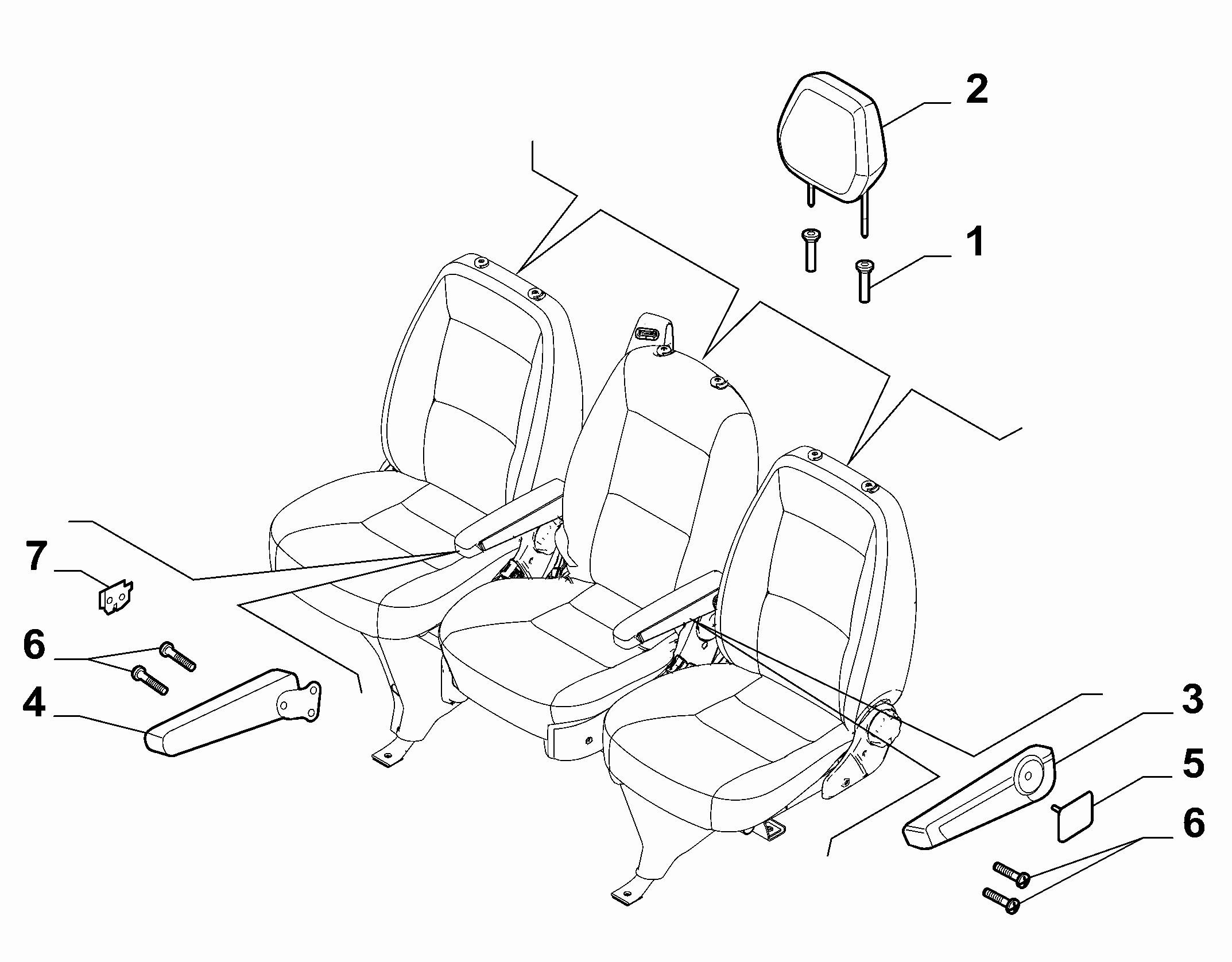 70613-050 REAR SEAT HEAD REST