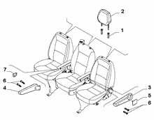 70613-050 REAR SEAT HEAD REST