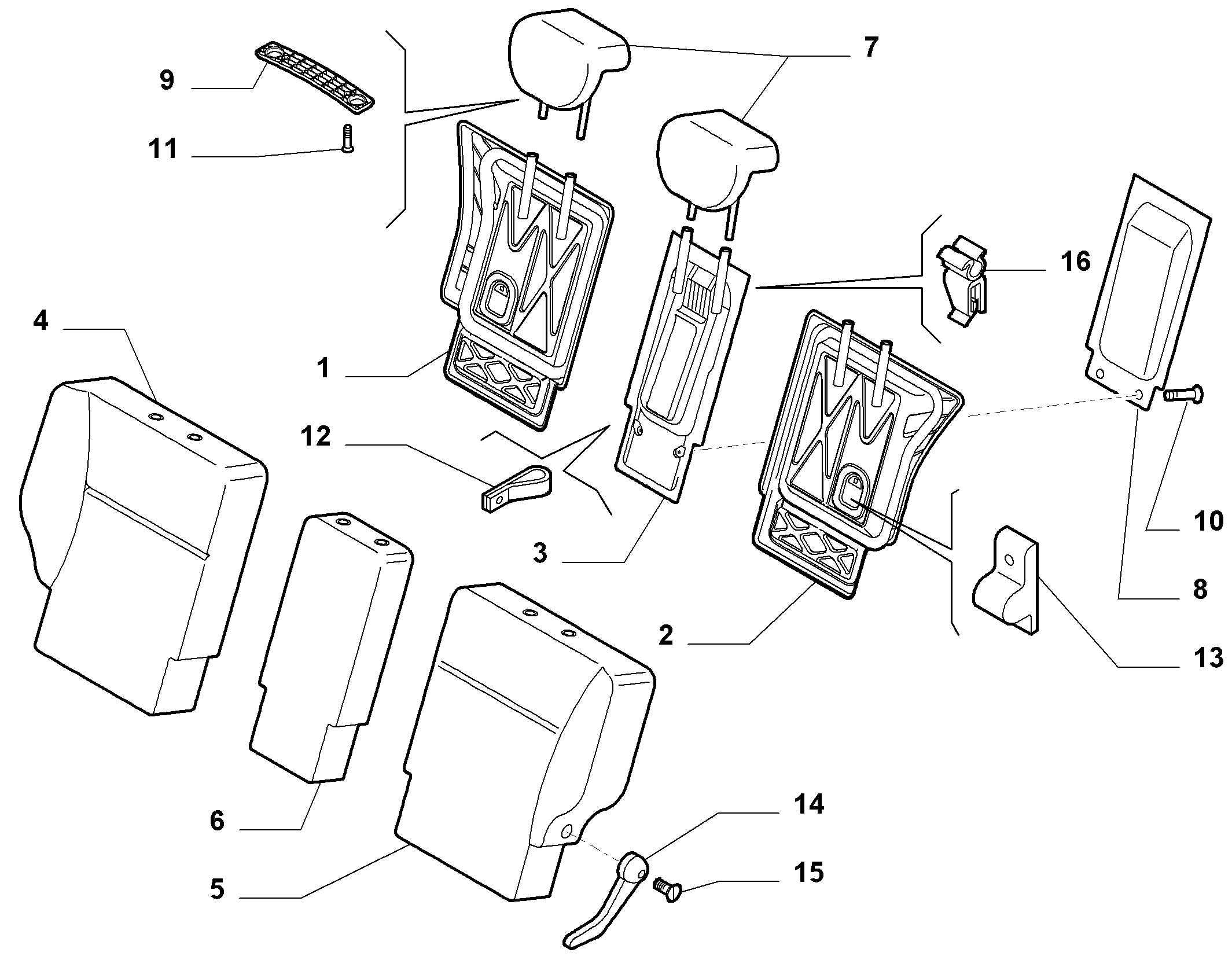 70613/14 REAR SEAT