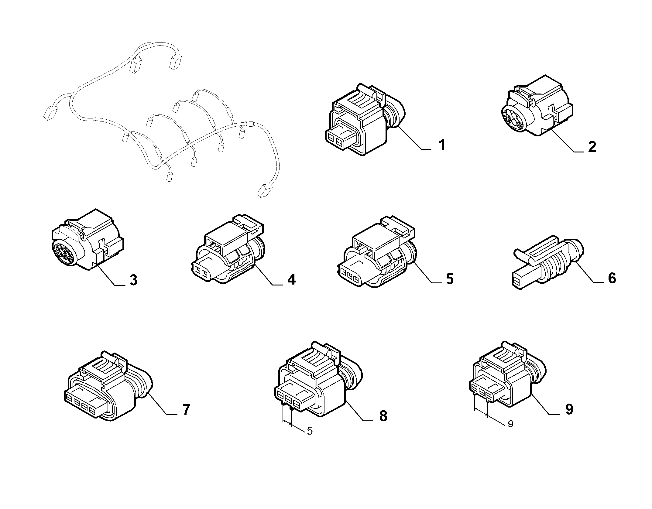 10226-060 ENGINE HARNESS CONNECTORS