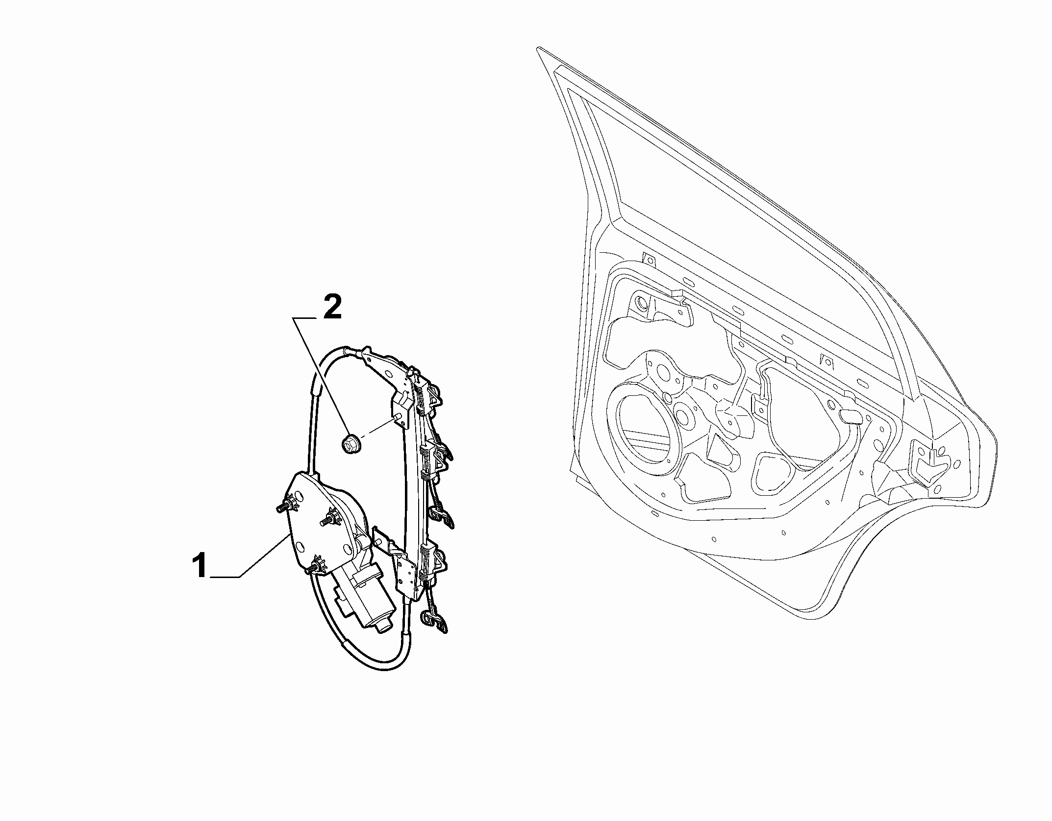 70136-040 REAR DOOR WINDOW