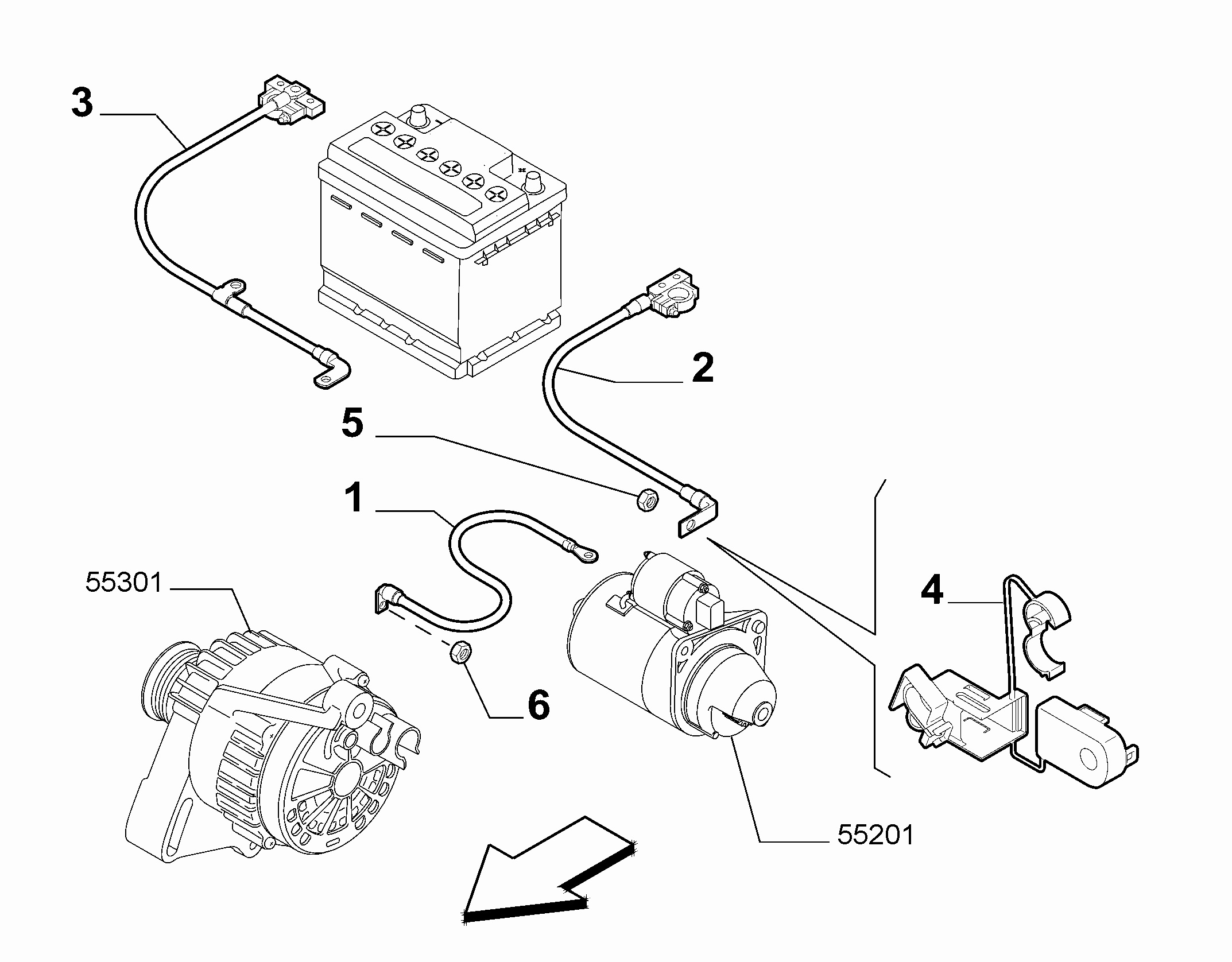 55300-040 BATTERY HARNESS