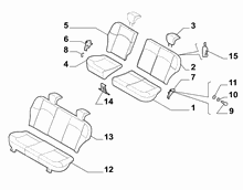 70613/00 REAR SEAT 