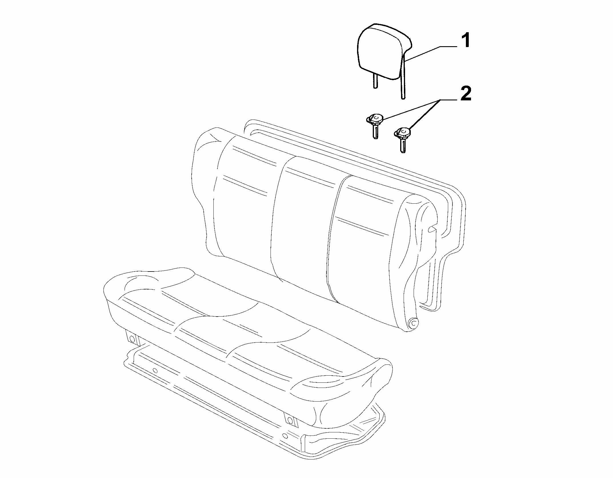 70613-050 REAR SEAT HEAD REST