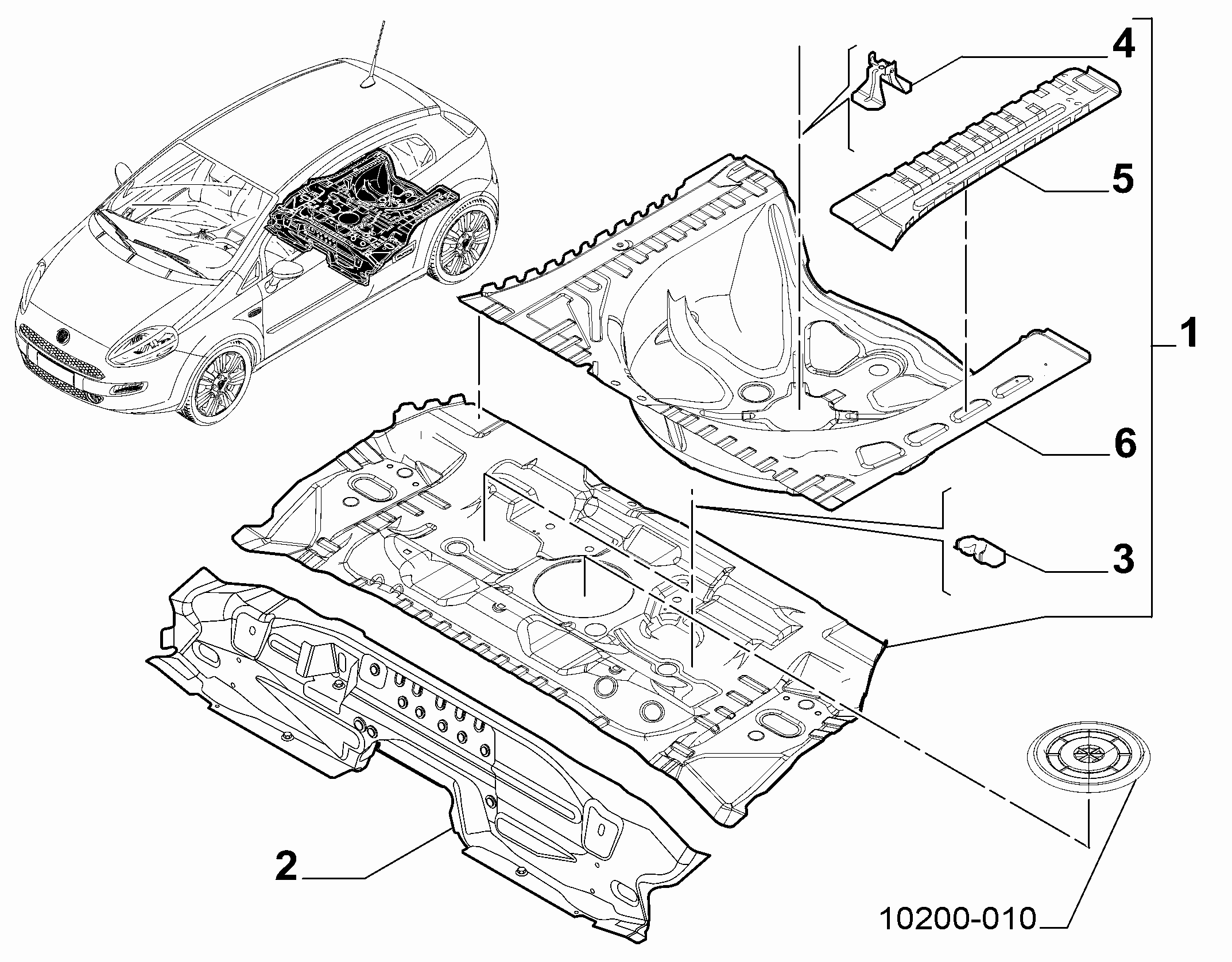 70006-020 REAR FLOOR PANEL