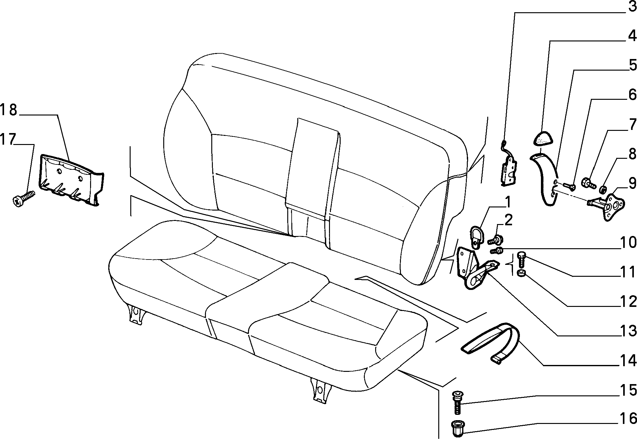 70613/00 REAR SEAT