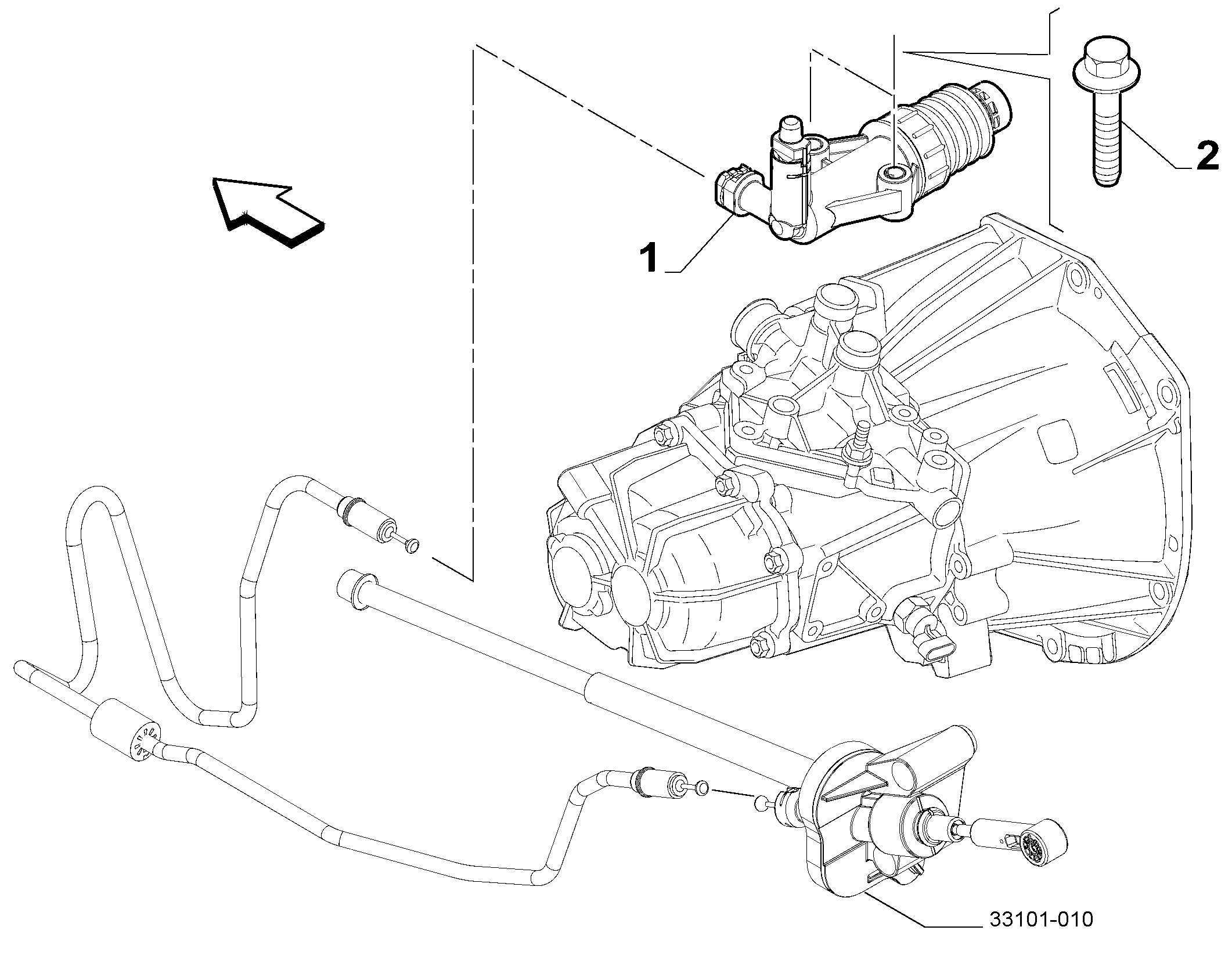 18103-020 CLUTCH LEVER CYLINDER AND HOSE