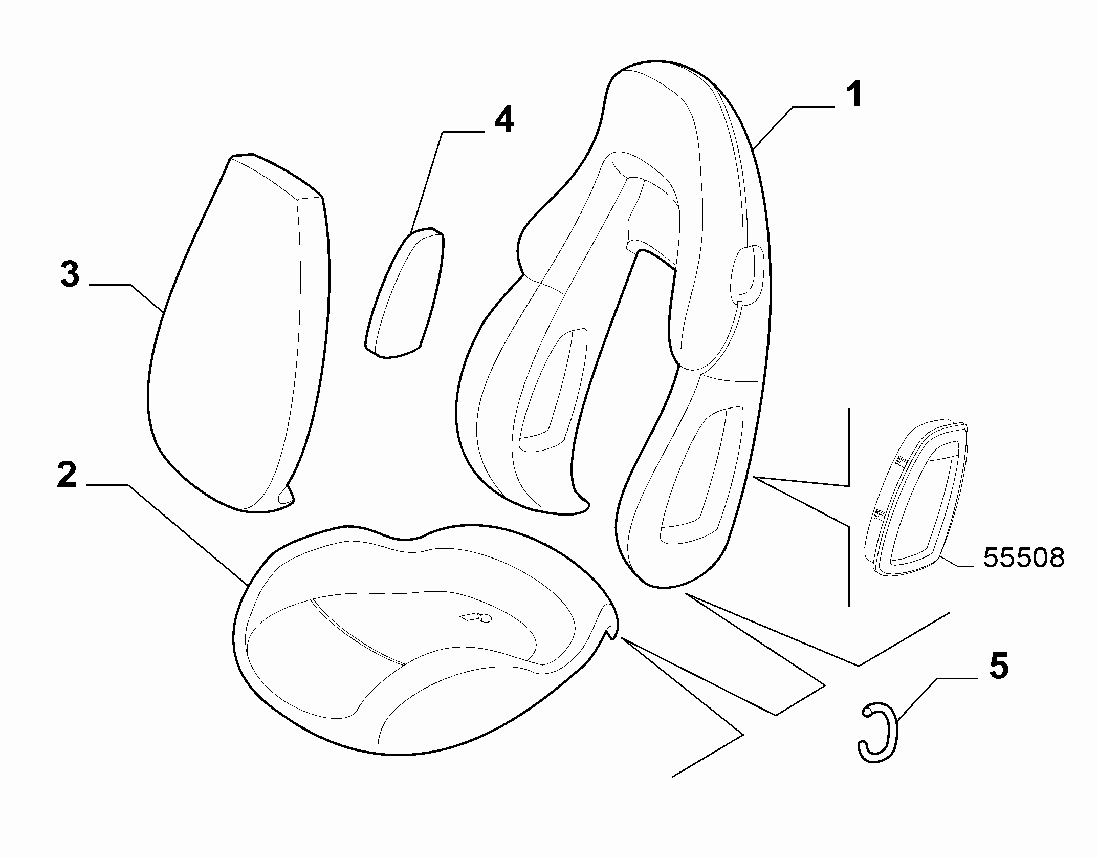 70601-010 FRONT SEAT PADDING