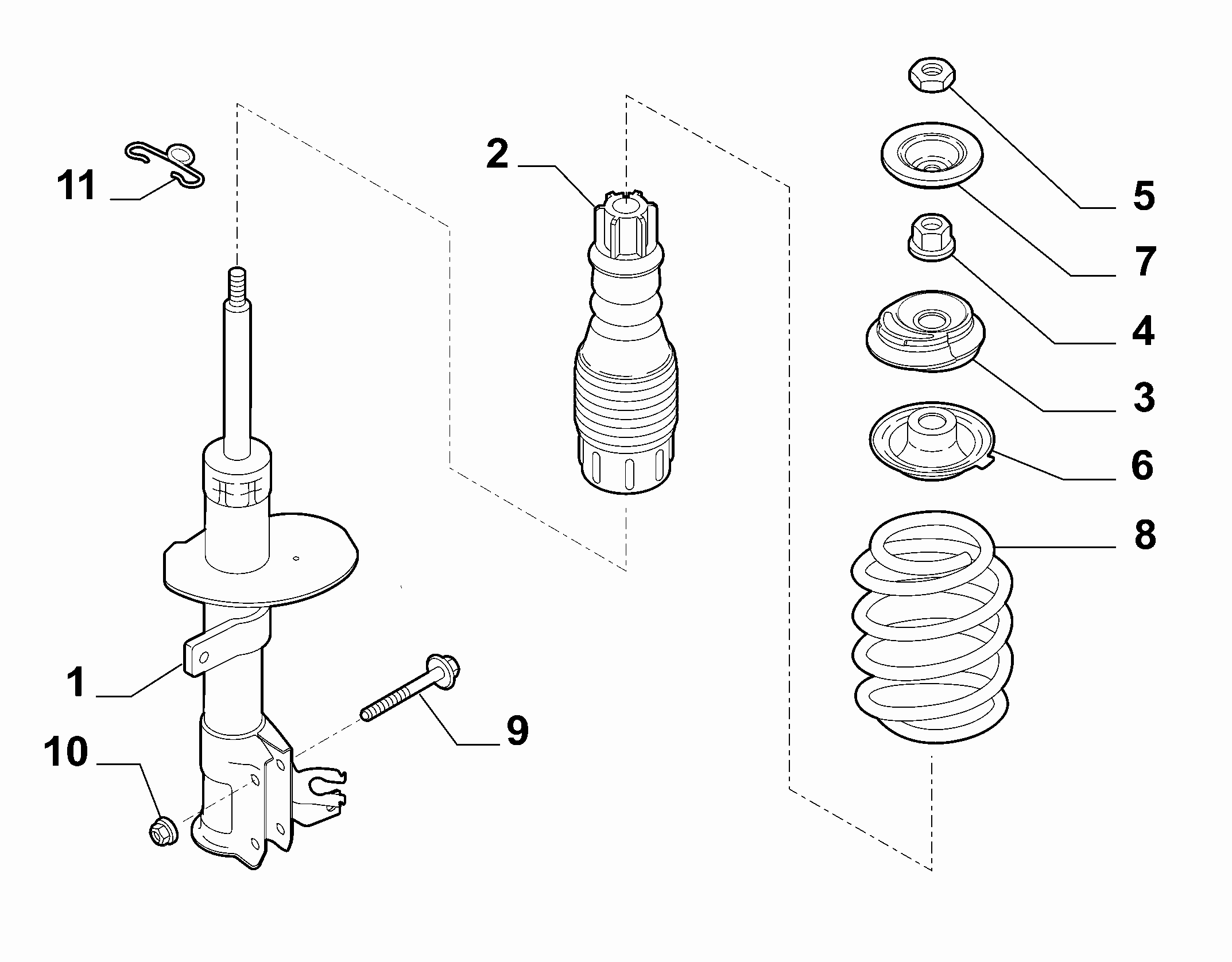 44301-020 SHOCK ABSORBERS AND LEAF SPRINGS