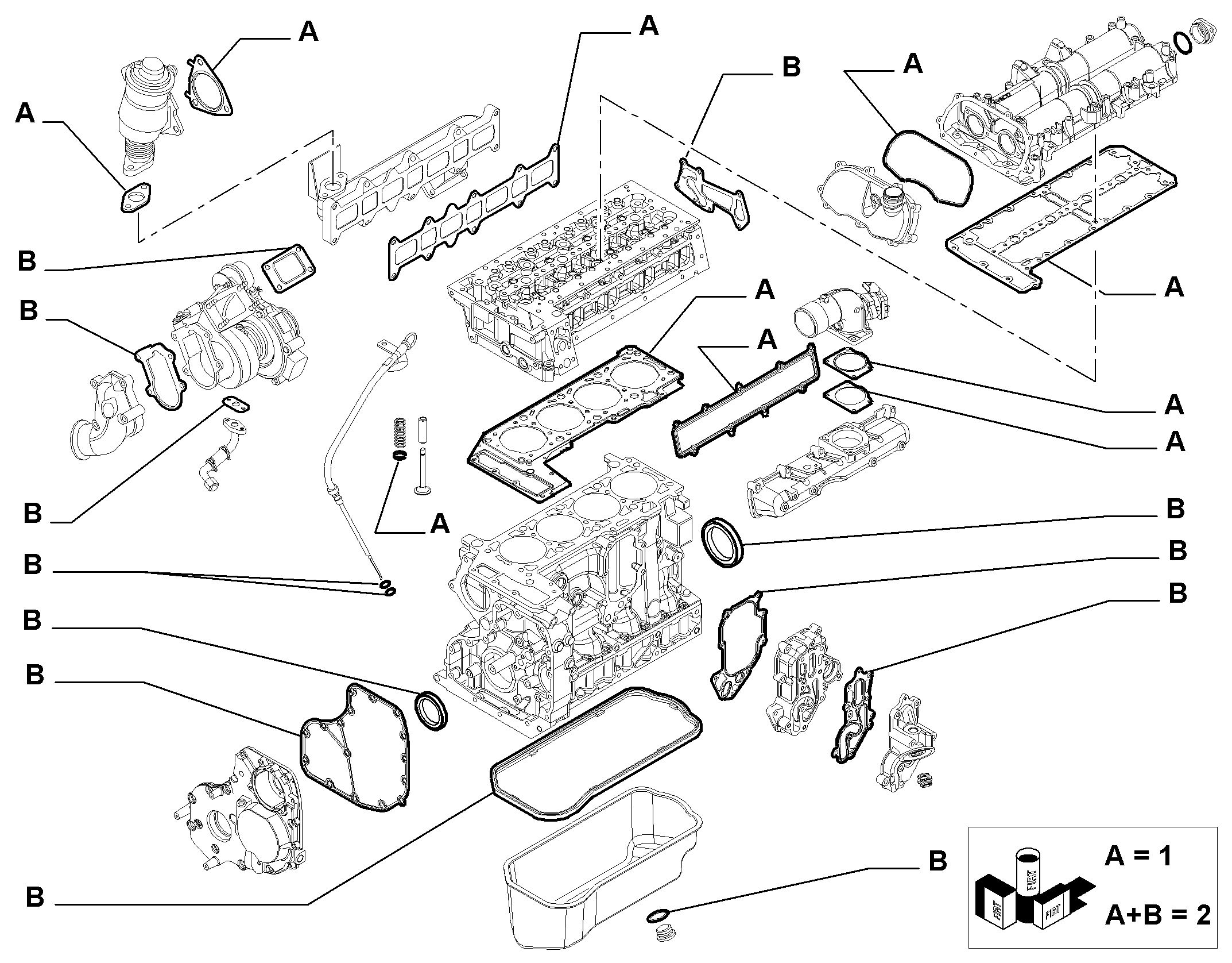 10101-050 GASKET KIT, HEAD AND CRANKCASE