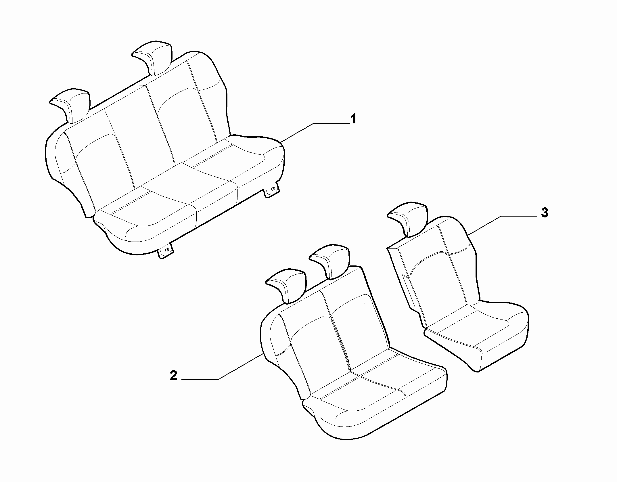 70613/00 REAR SEAT 