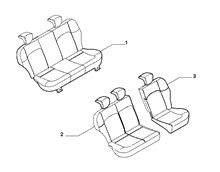 70613/00 REAR SEAT 