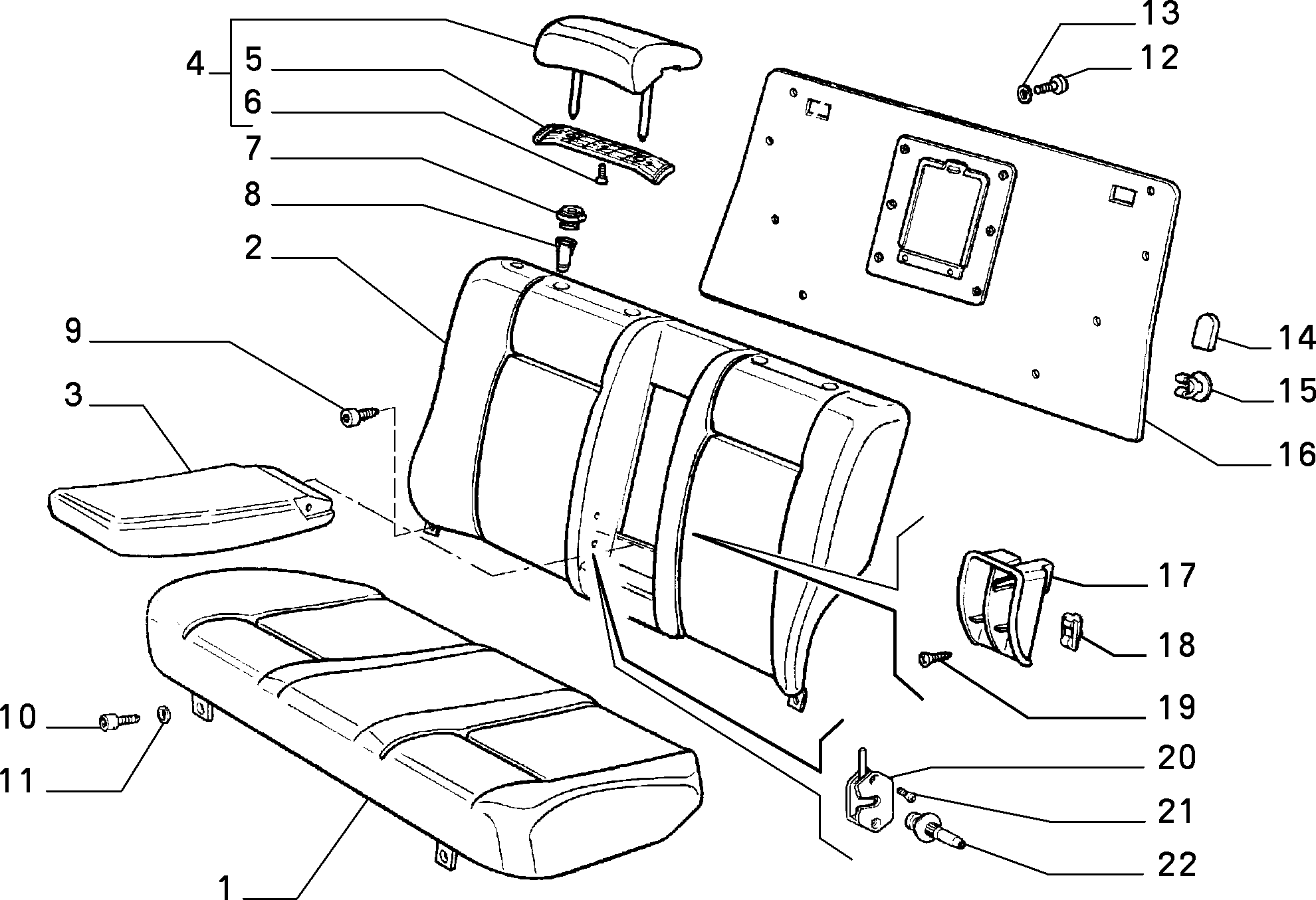 70613/00 REAR SEAT